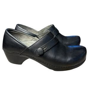 Dansko Solstice Clogs Womens EU 40 US 9.5-10 Black Leather Comfort Professional